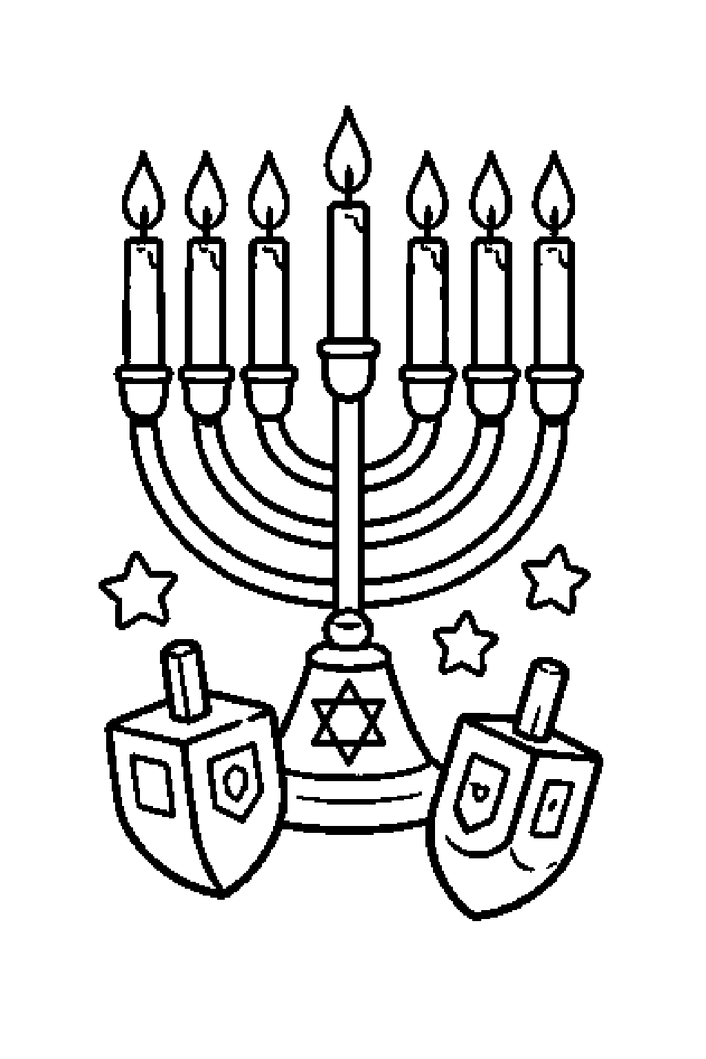 חנוכייה עם סביבונים