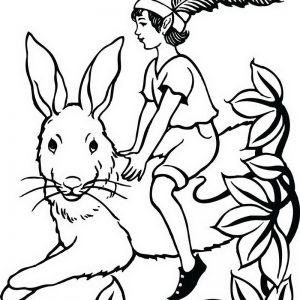 פיטר פן רוכב על ארנב
