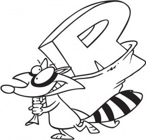 צביעת אותיות באנגלית - האות R