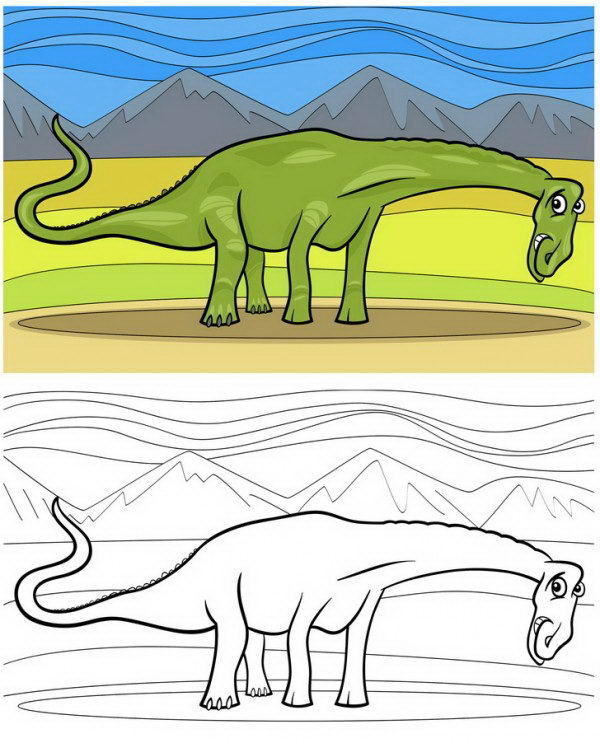 דינוזאור פרהיסטורי ארוך צוואר
