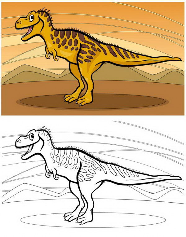 צביעה של דינוזאור רקס 