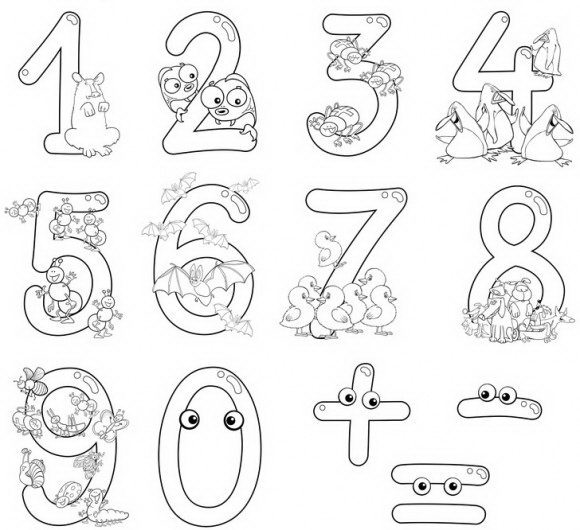 דפי צביעה להדפסה איתם ניתן ללמוד מספרים בקלות בעזרת חיות חמודות.