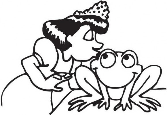 מגוון רחב של דפי צביעה נסיכות אותן תוכלו לצבוע בהנאה עם נסיכה שמנשקת צפרדע מצחיק.